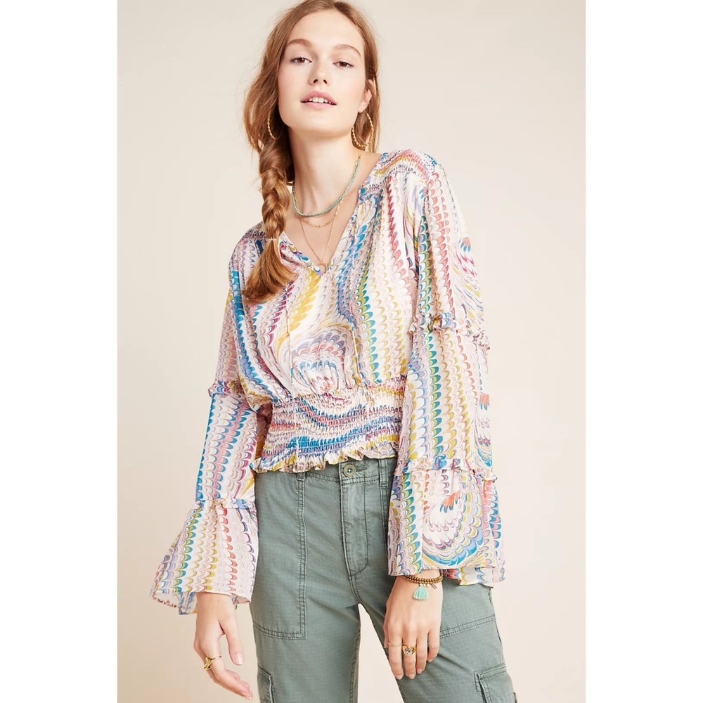 Anthropologie Jessa Peasant Blouse